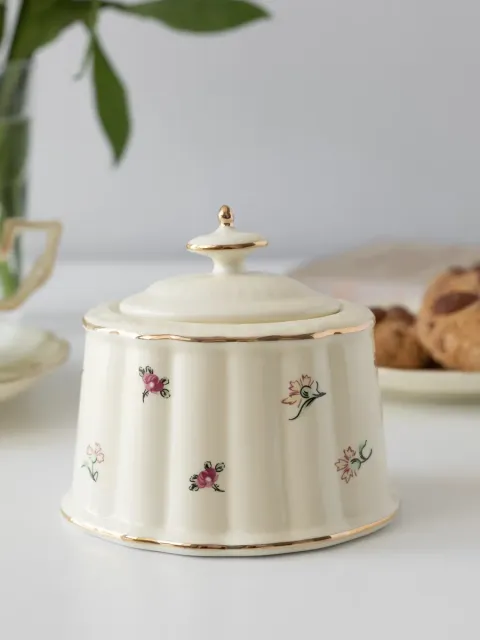 Сахарница с крышкой керамическая