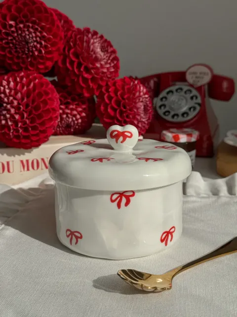 Сахарница с крышкой керамическая