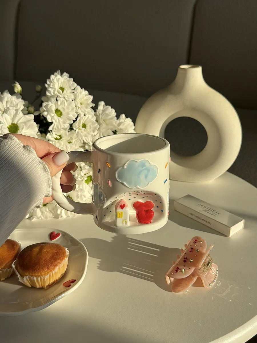 Кружка ручной работы, керамическая для чая кофе чашка