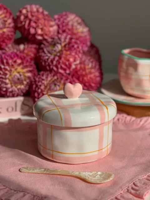 Сахарница с крышкой керамическая