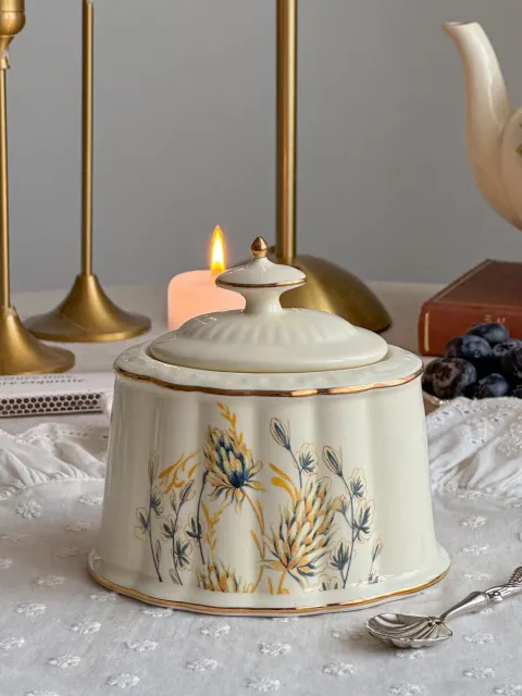 Сахарница с крышкой керамическая
