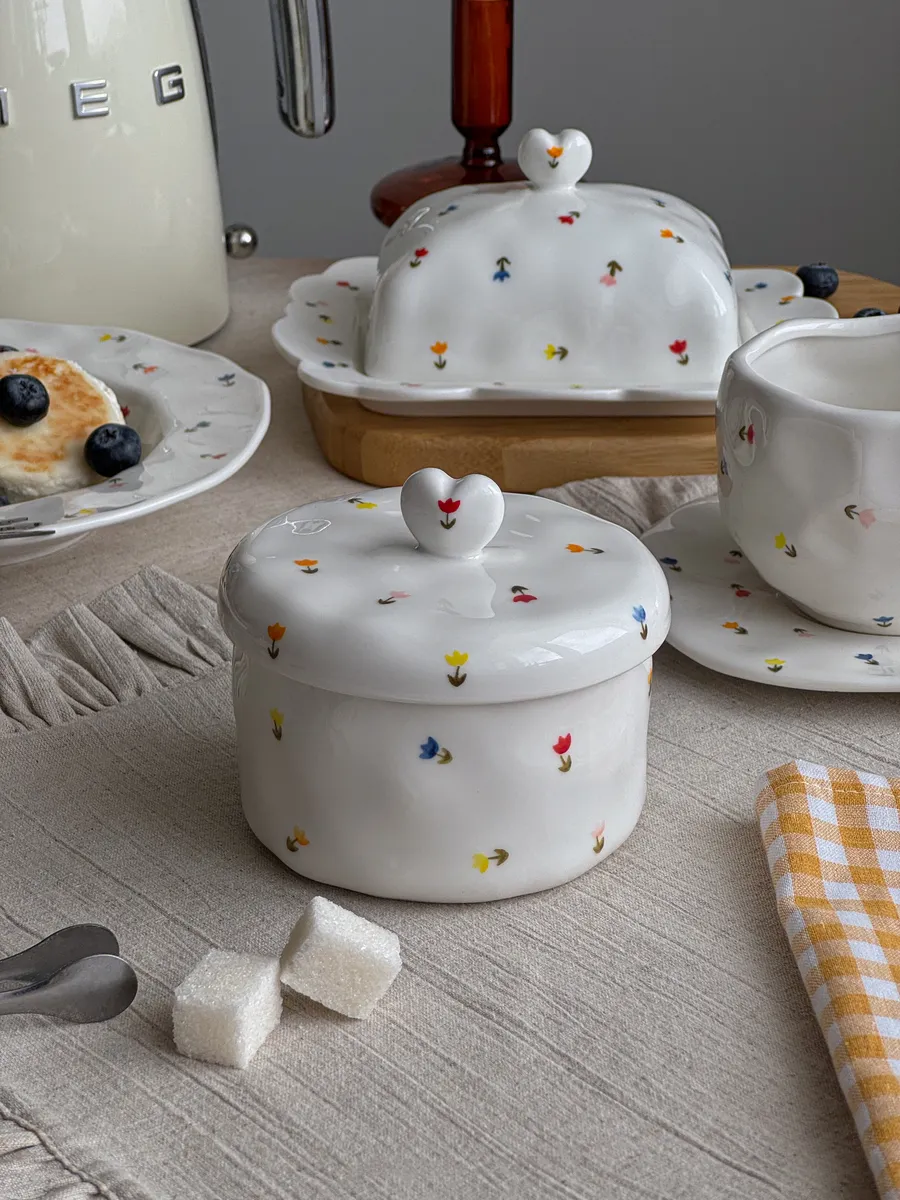 Сахарница с крышкой керамическая — деталь 3